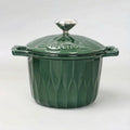 Emerald Enamelled Cast Iron Casserole Pot with Lid