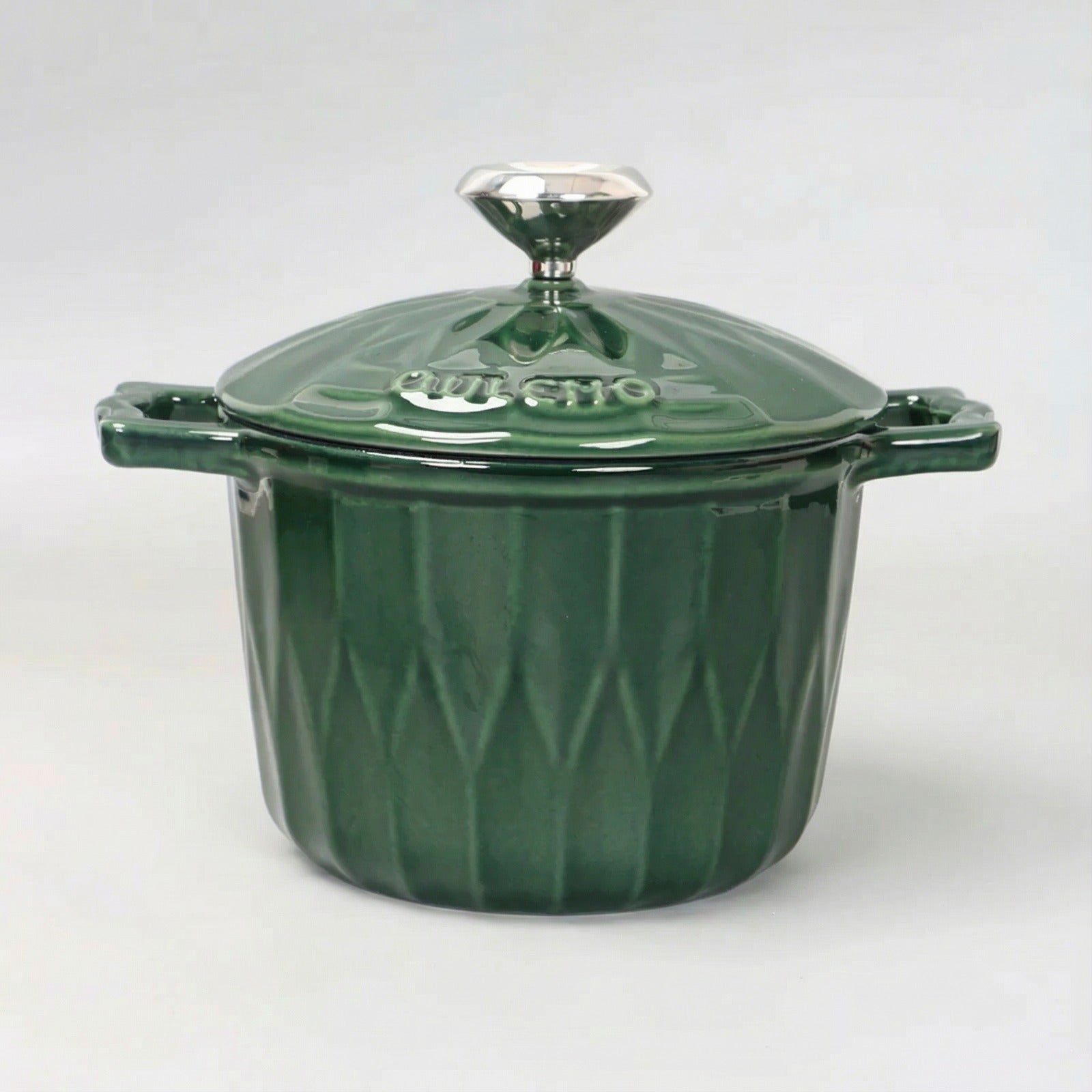 Emerald Enamelled Cast Iron Casserole Pot with Lid